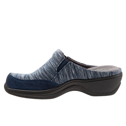 Softwalk Alcon S1751-465 Womens Blue Narrow Canvas Clogs Sandals Shoes