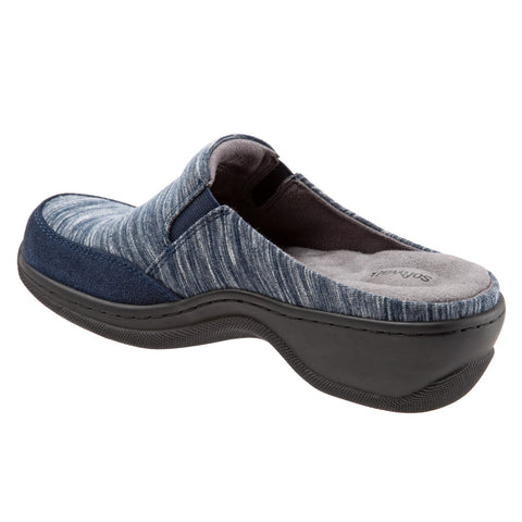 Softwalk Alcon S1751-465 Womens Blue Narrow Canvas Clogs Sandals Shoes