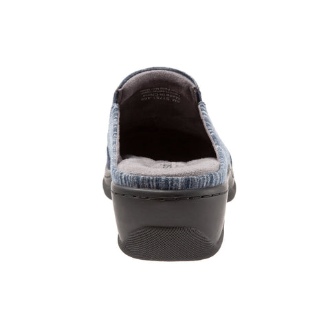 Softwalk Alcon S1751-465 Womens Blue Narrow Canvas Clogs Sandals Shoes