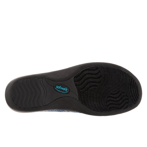 Softwalk Alcon S1751-465 Womens Blue Narrow Canvas Clogs Sandals Shoes