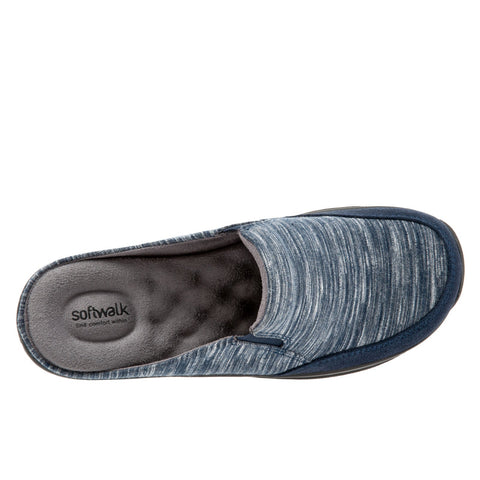 Softwalk Alcon S1751-465 Womens Blue Narrow Canvas Clogs Sandals Shoes