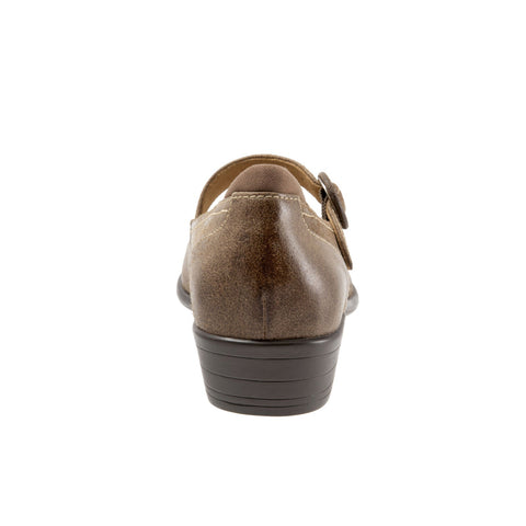 Softwalk Chatsworth S1755-312 Womens Brown Narrow Mary Jane Flats Shoes