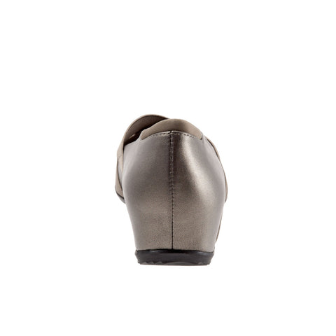 Softwalk Waverly S1762-033 Womens Gray Leather Mary Jane Flats Shoes