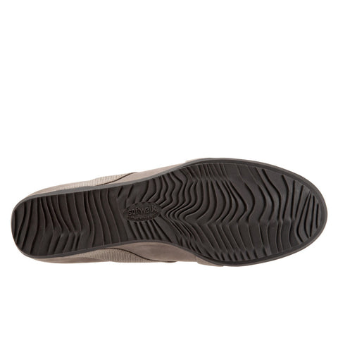 Softwalk Waverly S1762-117 Womens Gray Narrow Leather Mary Jane Flats Shoes