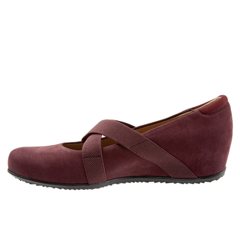 Softwalk Waverly S1762-606 Womens Burgundy Mary Jane Flats Shoes