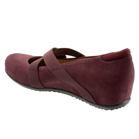 Softwalk Waverly S1762-606 Womens Burgundy Mary Jane Flats Shoes