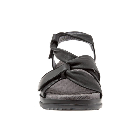 Softwalk Del Ray S1804-001 Womens Black Leather Strap Strap Sandals Shoes