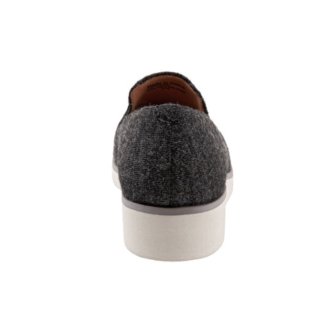 Softwalk Whistle S1810-058 Womens Gray Canvas Slip On Loafer Flats Shoes