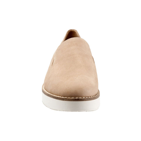 Softwalk Whistle S1810-234 Womens Beige Leather Slip On Loafer Flats Shoes