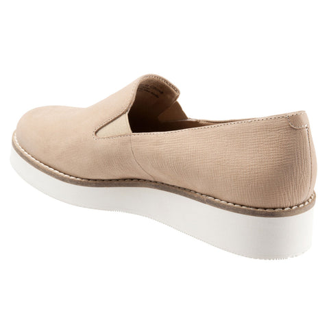 Softwalk Whistle S1810-234 Womens Beige Leather Slip On Loafer Flats Shoes