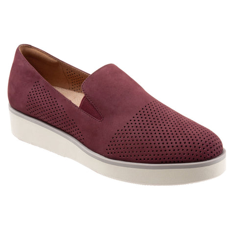 Softwalk Whistle S1810-606 Womens Burgundy Narrow Loafer Flats Shoes