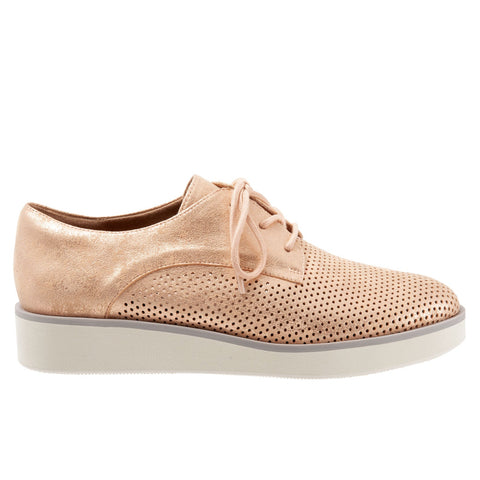 Softwalk Willis S1811-788 Womens Gold Leather Oxfords & Lace Ups Casual Shoes