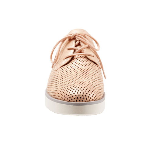 Softwalk Willis S1811-788 Womens Gold Leather Oxfords & Lace Ups Casual Shoes