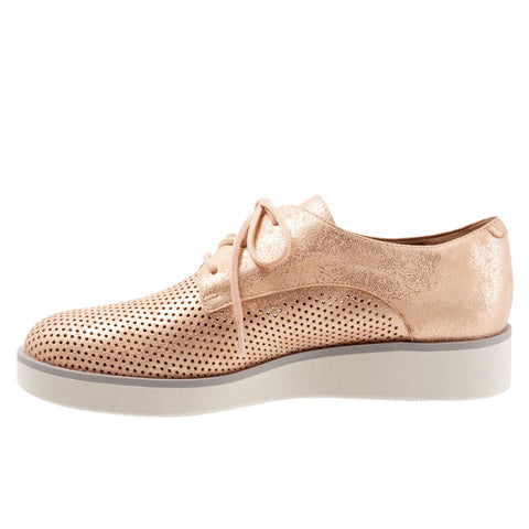 Softwalk Willis S1811-788 Womens Gold Leather Oxfords & Lace Ups Casual Shoes