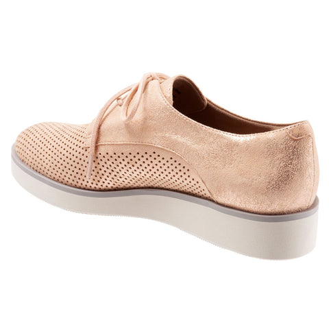Softwalk Willis S1811-788 Womens Gold Leather Oxfords & Lace Ups Casual Shoes