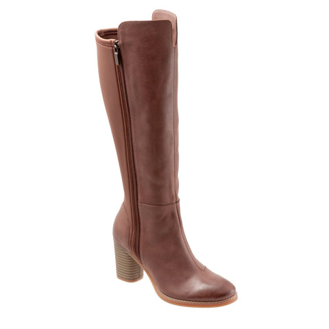 Softwalk Katia S1854-255 Womens Brown Narrow Leather Zipper Knee High Boots