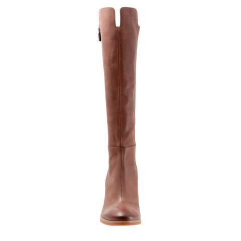 Softwalk Katia S1854-255 Womens Brown Narrow Leather Zipper Knee High Boots