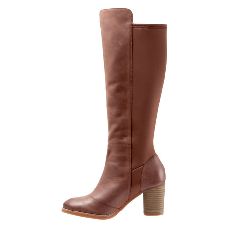 Softwalk Katia S1854-255 Womens Brown Narrow Leather Zipper Knee High Boots