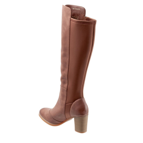 Softwalk Katia S1854-255 Womens Brown Narrow Leather Zipper Knee High Boots