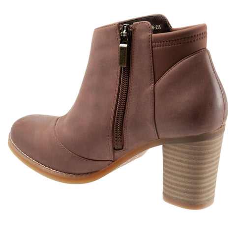 Softwalk Kora S1856-255 Womens Brown Leather Zipper Ankle & Booties Boots