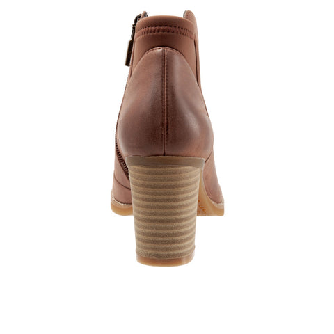 Softwalk Kora S1856-255 Womens Brown Leather Zipper Ankle & Booties Boots