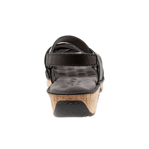Softwalk Bonaire S1902-001 Womens Black Wide Slingback Sandals Shoes