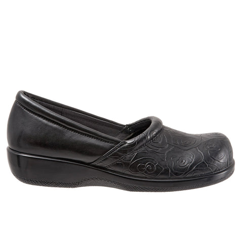 Softwalk Adora S1912-018 Womens Black Leather Slip On Loafer Flats Shoes