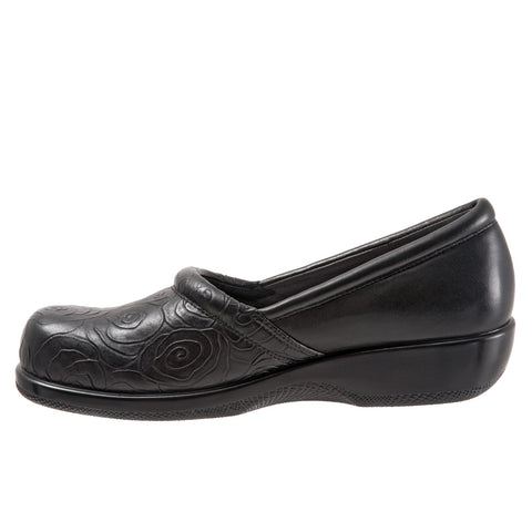 Softwalk Adora S1912-018 Womens Black Leather Slip On Loafer Flats Shoes