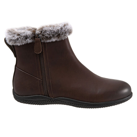 Softwalk Helena S1950-200 Womens Brown Leather Ankle & Booties Boots