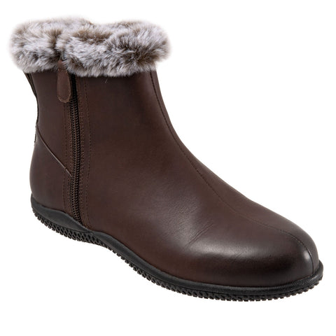 Softwalk Helena S1950-200 Womens Brown Leather Ankle & Booties Boots