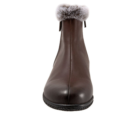 Softwalk Helena S1950-200 Womens Brown Leather Ankle & Booties Boots