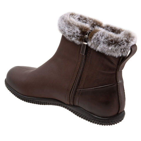 Softwalk Helena S1950-200 Womens Brown Leather Ankle & Booties Boots