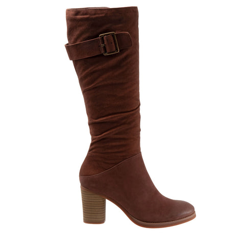 Softwalk Knox S1951-204 Womens Brown Wide Leather Zipper Knee High Boots