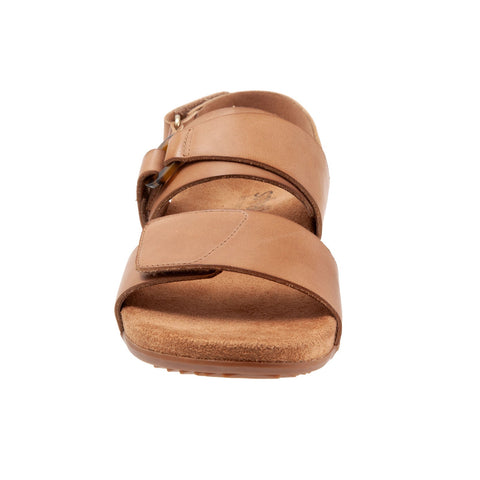 Softwalk Benissa S2001-253 Womens Brown Leather Slingback Sandals Shoes