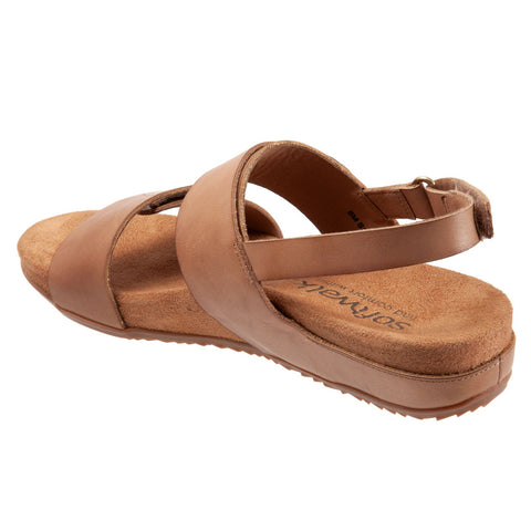 Softwalk Benissa S2001-253 Womens Brown Leather Slingback Sandals Shoes