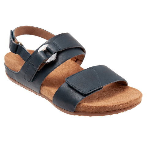 Softwalk Benissa S2001-400 Womens Blue Leather Slingback Sandals Shoes