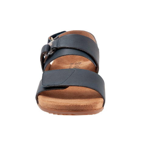 Softwalk Benissa S2001-400 Womens Blue Leather Slingback Sandals Shoes