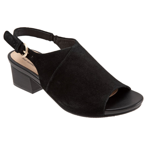 Softwalk Pomona S2004-003 Womens Black Narrow Leather Heeled Sandals Shoes