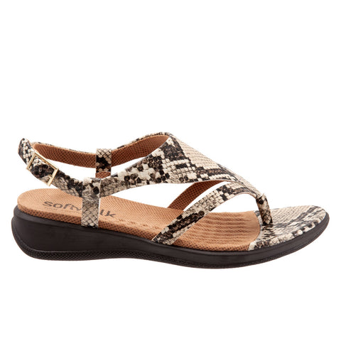 Softwalk Temara S2008-155 Womens Beige Wide Leather Slingback Sandals Shoes