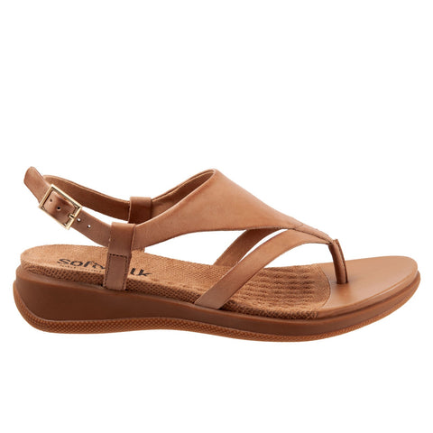 Softwalk Temara S2008-253 Womens Brown Leather Slingback Sandals Shoes