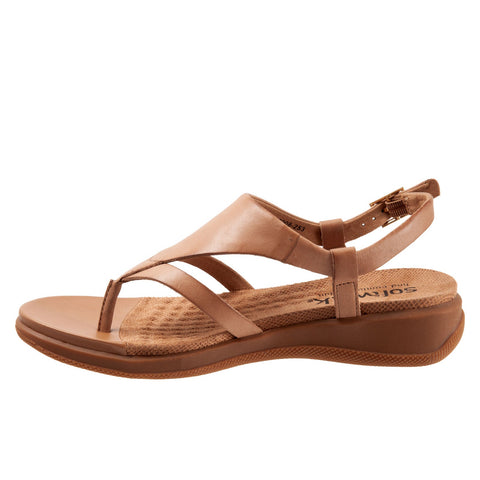 Softwalk Temara S2008-253 Womens Brown Leather Slingback Sandals Shoes