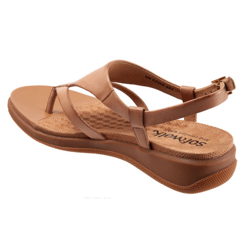Softwalk Temara S2008-253 Womens Brown Leather Slingback Sandals Shoes