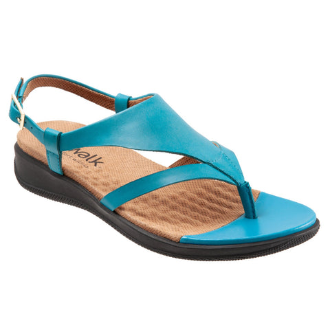 Softwalk Temara S2008-487 Womens Blue Extra Wide Slingback Sandals Shoes