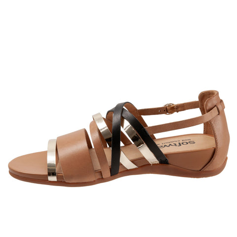 Softwalk Tula S2009-266 Womens Brown Leather Strap Sandals Shoes