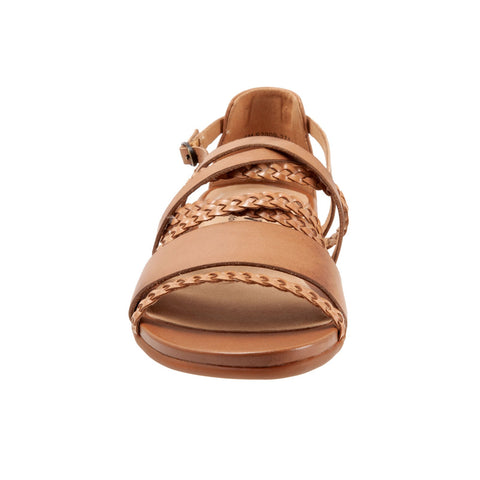 Softwalk Tula S2009-271 Womens Brown Extra Wide Leather Strap Sandals Shoes