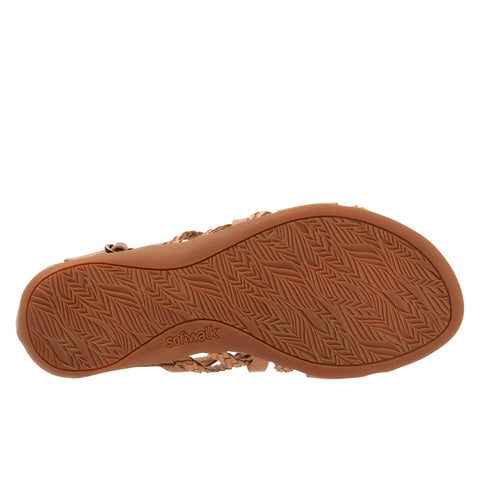 Softwalk Tula S2009-271 Womens Brown Extra Wide Leather Strap Sandals Shoes