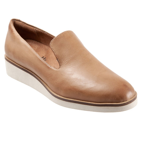 Softwalk Westport S2011-253 Womens Brown Leather Slip On Loafer Flats Shoes