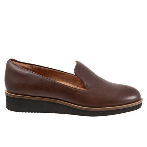 Softwalk Westport S2011-262 Womens Brown Leather Slip On Loafer Flats Shoes