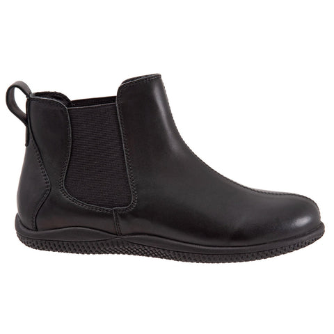 Softwalk Highland S2053-001 Womens Black Leather Slip On Chelsea Boots