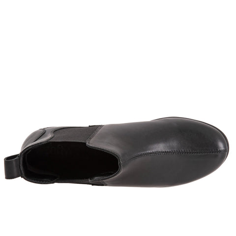 Softwalk Highland S2053-001 Womens Black Leather Slip On Chelsea Boots